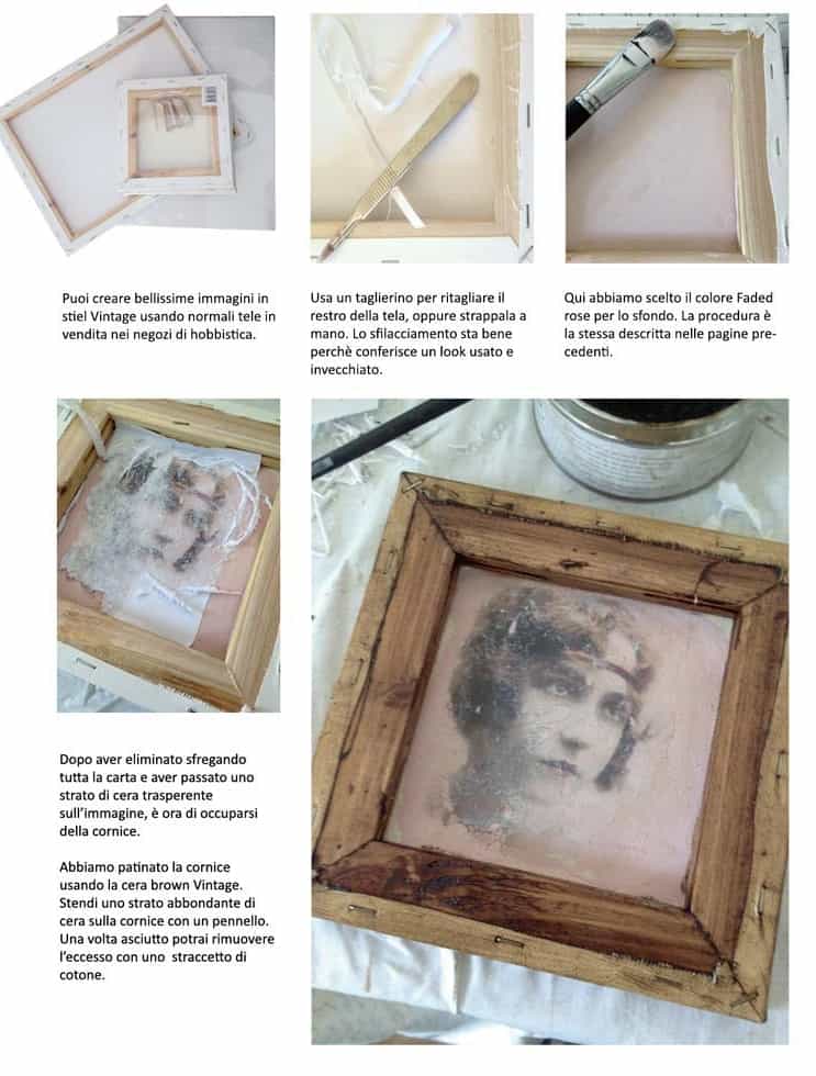 ricpiare immagini su legno e tela