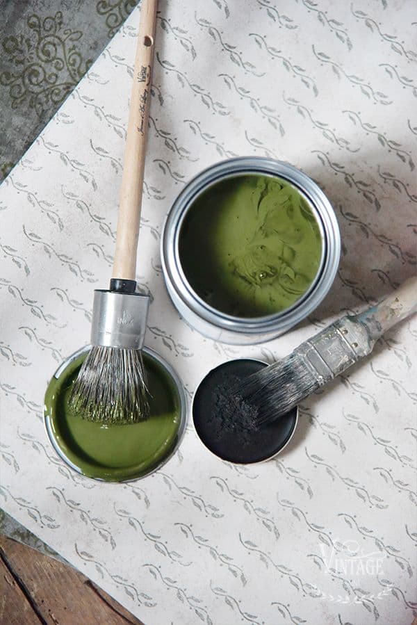 olive green vintage paint