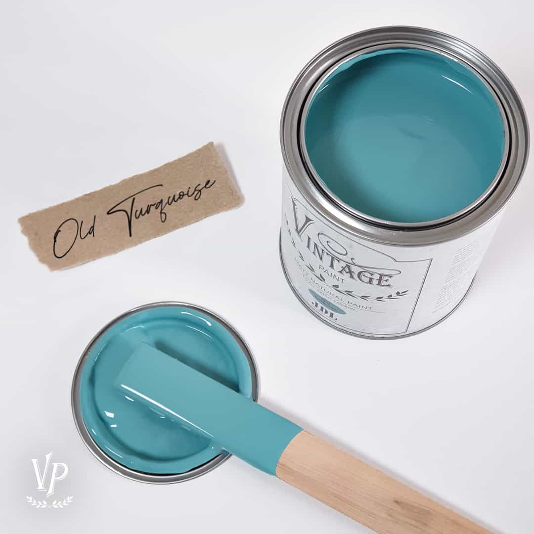 turchese brillante old turquoise vernice shabby a gesso